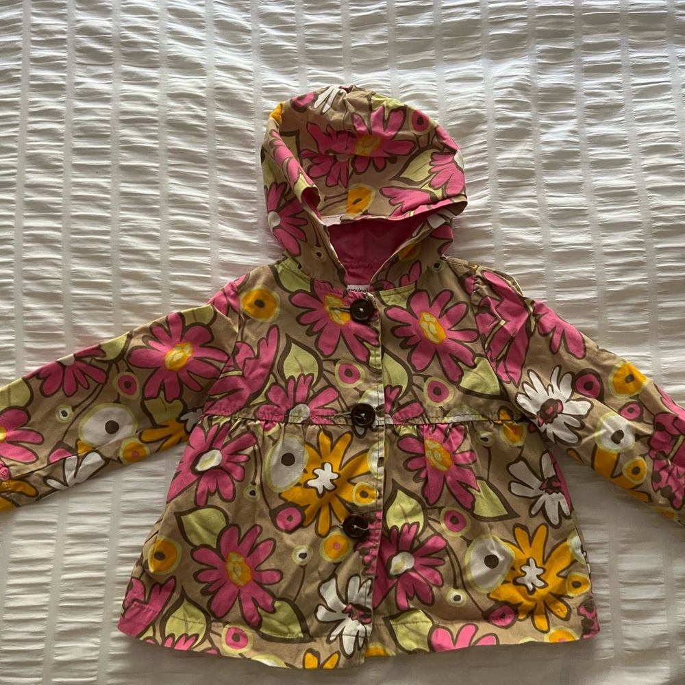 Floral Kids Raincoat with Hood